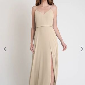 Jenny Yoo ‘Shelby’ Chiffon Dress is Sand Dune